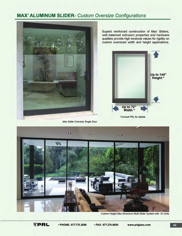 Custom Oversized Glass and Aluminum Sliding Door 2