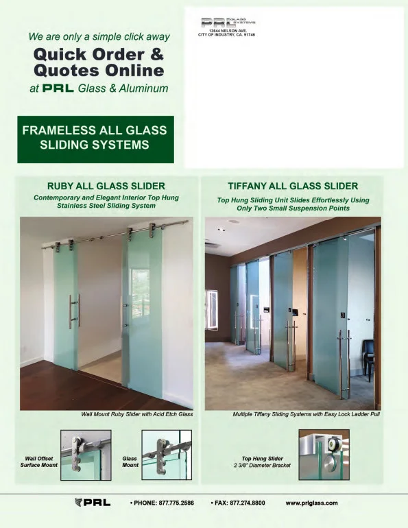 Frameless All Glass Sliding Door Systems